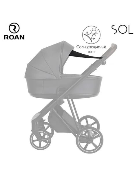 Детская коляска Roan Sol 3 в 1 с автокреслом Tutis Elo Lux EduSky Black RSL/1017 Raven