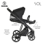 Детская коляска Roan Sol 3 в 1 с автокреслом Tutis Elo Lux EduSky Black RSL/1017 Raven
