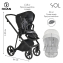 Детская коляска Roan Sol 3 в 1 с автокреслом Tutis Elo Lux EduSky Black RSL/1017 Raven
