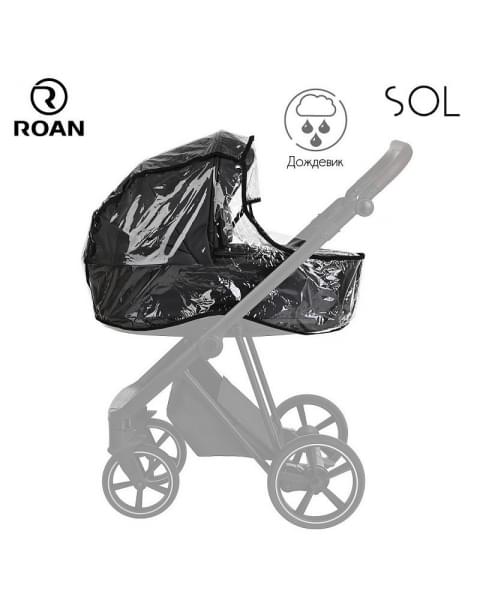 Детская коляска Roan Sol 3 в 1 с автокреслом Tutis Elo Lux EduSky Black RSL/1017 Raven
