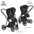 Детская коляска Roan Sol 3 в 1 с автокреслом Tutis Elo Lux EduSky Black RSL/1017 Raven