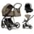Детская коляска Roan Sol Vintage Luxury 3 в 1 с автокреслом Tutis Elo Lux EduSky Black VIN 03/MM Mocha Mousse/Cappuccino/руч.Cappuccino