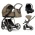 Детская коляска Roan Sol Vintage Luxury 3 в 1 с автокреслом Tutis Elo Lux EduSky Black VIN 03/MM Mocha Mousse/Cappuccino/руч.Cappuccino