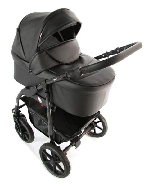 Детская коляска Sevillababy Stilo 2 в 1 St-03 чёрный экокожа