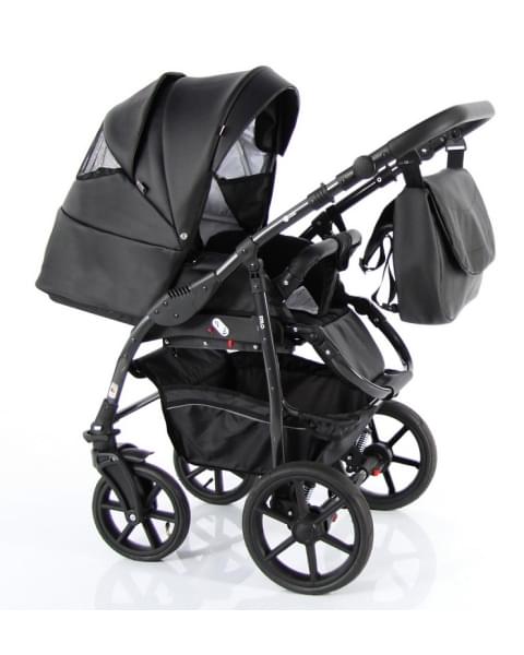 Детская коляска Sevillababy Stilo 2 в 1 St-03 чёрный экокожа
