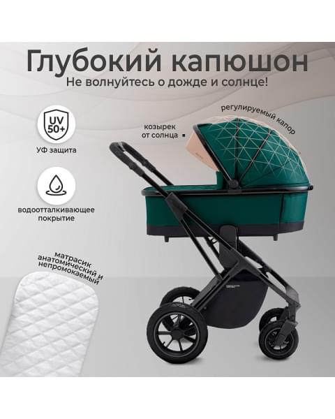 Детская коляска Sweet Baby Massimo Air 2 в 1 2024 Green 427096