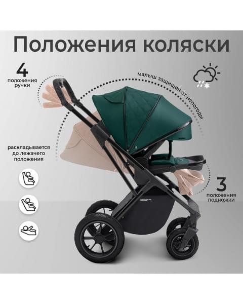 Детская коляска Sweet Baby Massimo Air 2 в 1 2024 Green 427096