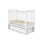 Детская кроватка Sweet Baby с маятником и ящиком Melissa белая
