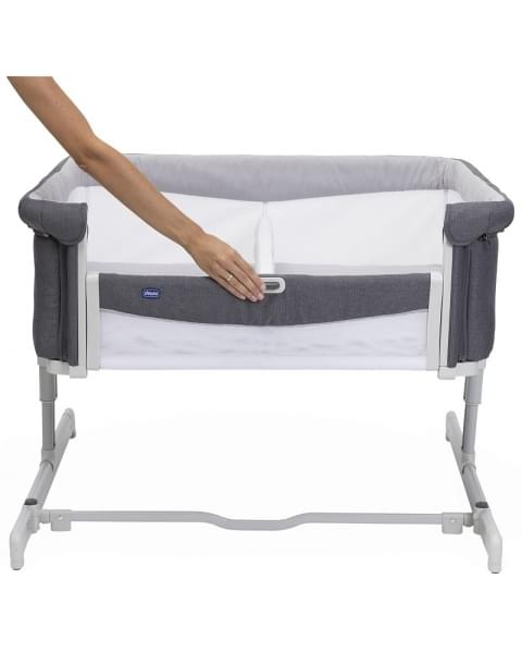 Детская приставная кроватка для двойни Chicco Next2Me Twin, Magnet Grey (Темно-серый)