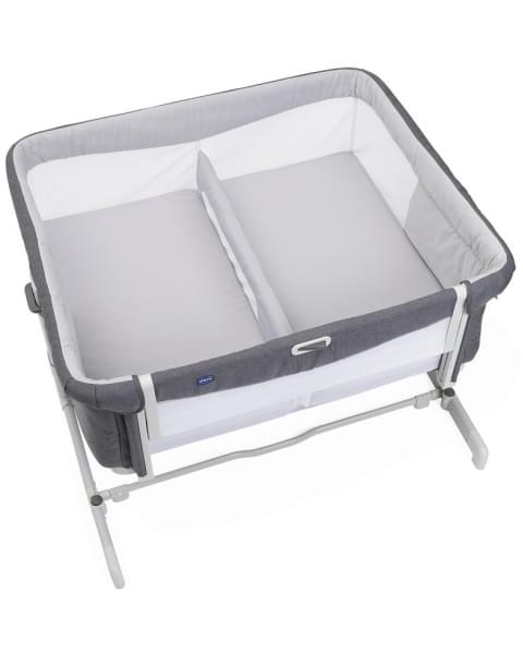Детская приставная кроватка для двойни Chicco Next2Me Twin, Magnet Grey (Темно-серый)