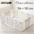 Манеж UNIX Kids Ocean 114х151 см Grey