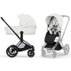 Коляска Cybex Priam V Matt Black Style Collection 2 в 1 Off White