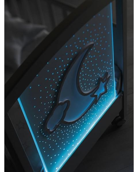 Детская кровать Erbesi Moon LED белый