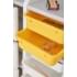 Стеллаж для игрушек UNIX Kids Moon 8 (3 полки + 5 ящиков) желтый/белый
