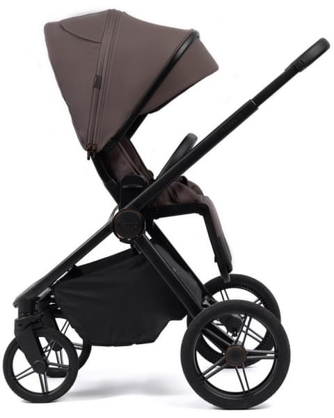 Детская коляска Peppy Monaco 3 в 1 с автокреслом First Brownie коричневый, рама черная