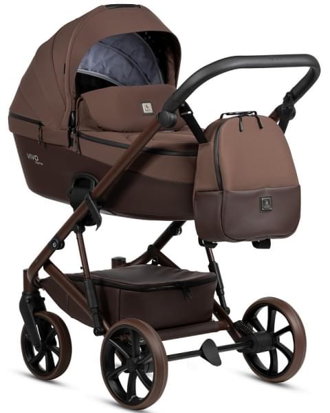 Детская коляска Tutis Viva 6 Plus Essential 3 в 1 с автокреслом Elo Lux EduSky Black 1612067 Espresso