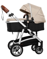 Коляска 2 в 1 Baby Tilly T-165 Futuro Air, Peanut Beige (Бежевый)