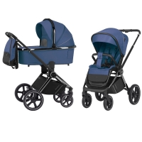 Коляска 2 в 1 Carrello Ultimo CRL-6511 / 2023 New, Arctic Blue / шасси Black Chrome (Синий)