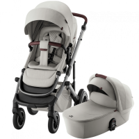 Коляска 3 в 1 Britax Roemer Smile 5Z Lux Collection, Linen Grey (Серый) + Автокресло Baby-Safe Pro, Linen Grey (Серый)