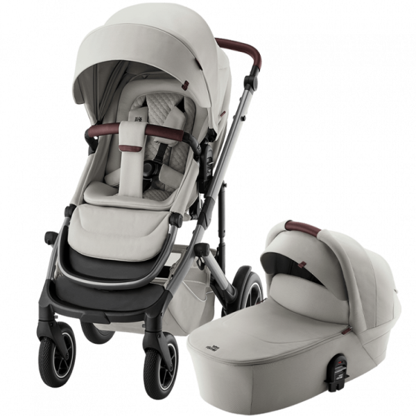 Коляска 3 в 1 Britax Roemer Smile 5Z Lux Collection, Linen Grey (Серый) + Автокресло Baby-Safe Pro, Linen Grey (Серый)