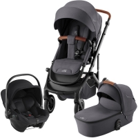 Коляска 3 в 1 Britax Roemer Smile 5Z, Midnight Grey (Темно-серый) + Автокресло Baby-Safe Core, Midnight Grey (темно-серый)