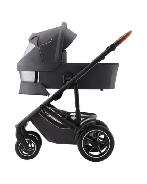Коляска 3 в 1 Britax Roemer Smile 5Z, Midnight Grey (Темно-серый) + Автокресло Britax Roemer Baby-Safe Pro Classic (0-13 кг), Deep Black (Черный)