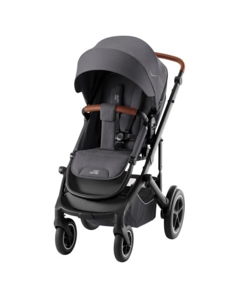 Коляска 3 в 1 Britax Roemer Smile 5Z, Midnight Grey (Темно-серый) + Автокресло Britax Roemer Baby-Safe Pro Classic (0-13 кг), Deep Black (Черный)