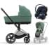 Коляска 3 в 1 Cybex Priam IV Rosegold и автокресло Aton S2 i-Size с базой Base One Leaf Green/Ocean Blue
