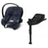 Коляска 3 в 1 Cybex Priam IV Rosegold и автокресло Aton S2 i-Size с базой Base One Leaf Green/Ocean Blue
