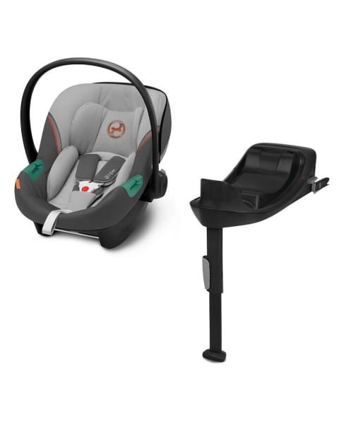 Коляска 3 в 1 Cybex Priam IV Rosegold и автокресло Aton S2 i-Size с базой Base One Mirage Grey/Lava Grey