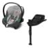 Коляска 3 в 1 Cybex Priam IV Rosegold и автокресло Aton S2 i-Size с базой Base One Mirage Grey/Lava Grey
