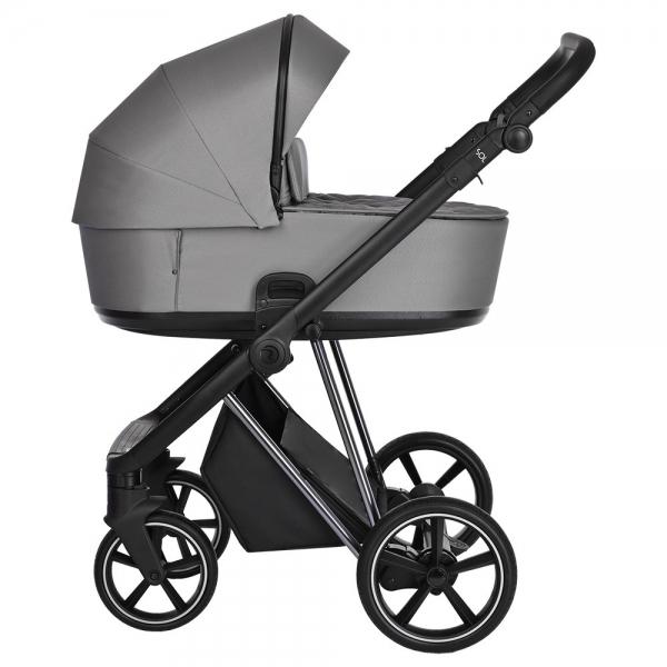 Коляска 3 в 1 Roan Sol Lux, Cloud Grey шасси Nikiel (Серый)