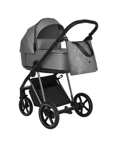 Коляска 3 в 1 Roan Sol Lux, Cloud Grey шасси Nikiel (Серый)