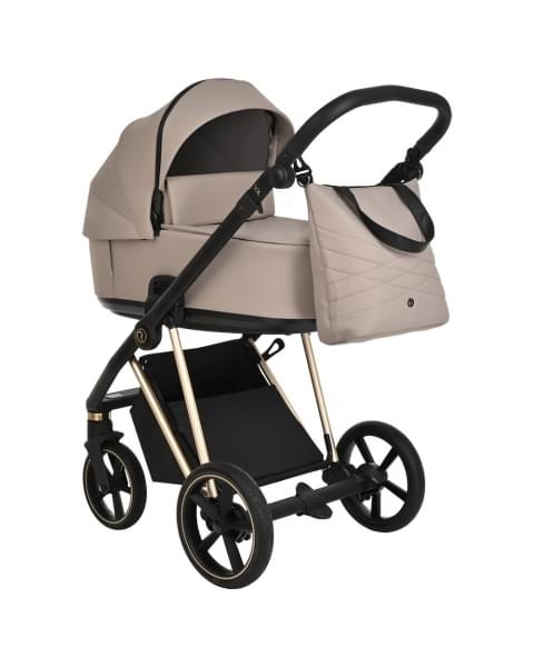 Коляска 3 в 1 Roan Sol Luxury, Sesame шасси Gold (Бежевый)