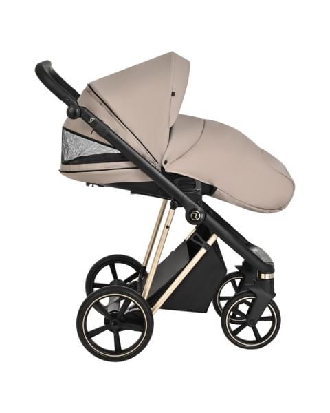Коляска 3 в 1 Roan Sol Luxury, Sesame шасси Gold (Бежевый)