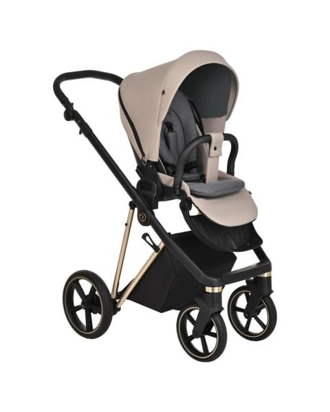 Коляска 3 в 1 Roan Sol Luxury, Sesame шасси Gold (Бежевый)