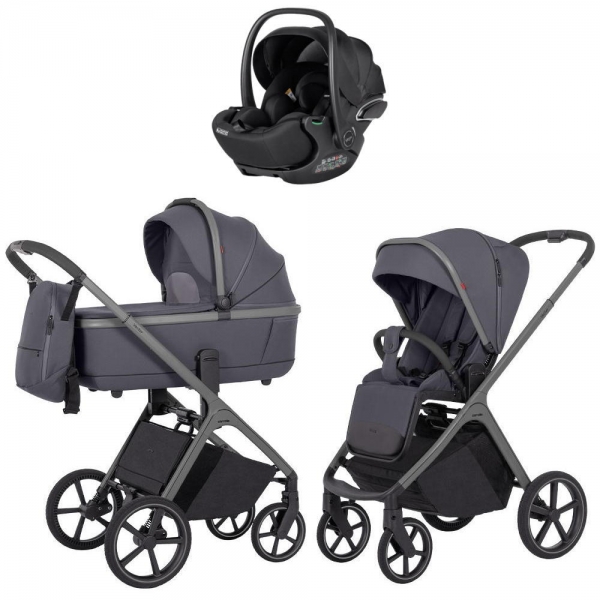 Коляска Carrello Vector CRL-6550 Vega Absolute Black 3 в 1 Landscape Grey