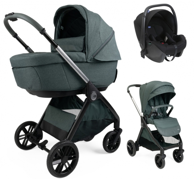 Коляска Chicco Bellagio 3 в 1 с автокреслом Kory Essential I-size Fir Tree