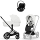 Коляска 3 в 1 Cybex Priam V Matt Black Style Off White + Cloud T Sepia Black