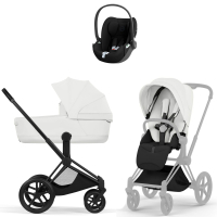 Коляска 3 в 1 Cybex Priam V Matt Black Style Off White + Cloud T Sepia Black