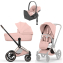 Коляска 4 в 1 Cybex Priam V Rosegold Style Peach Pink + Cloud T Peach Pink Plus Base T