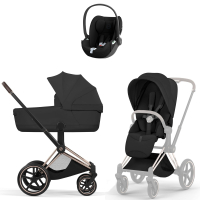 Коляска 3 в 1 Cybex Priam V Rosegold Style Sepia Black + Cloud T Sepia Black