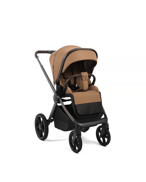 Коляска детская Peppy Monaco thermo (1.0) 2 в 1 Biscuit (бисквит), рама серо-коричневая