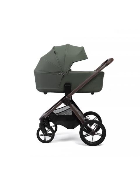 Коляска детская Peppy Monaco thermo 2 в 1 Green (зеленый), рама серо-коричневая