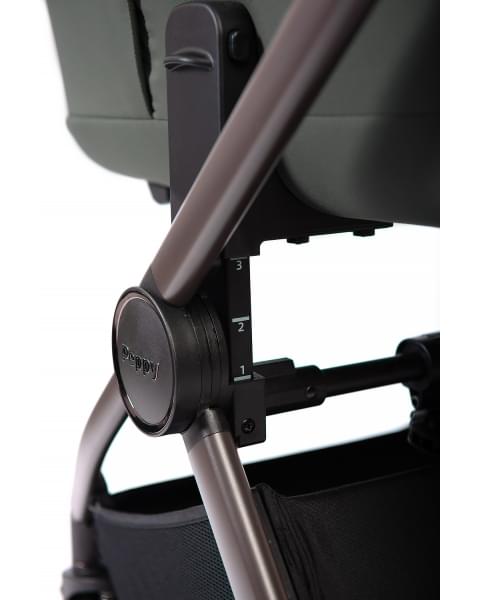 Коляска детская Peppy Monaco thermo 2 в 1 Green (зеленый), рама серо-коричневая