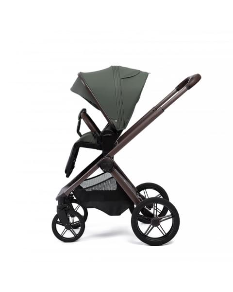 Коляска детская Peppy Monaco thermo 2 в 1 Green (зеленый), рама серо-коричневая