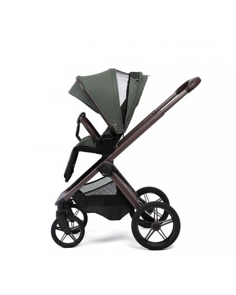 Коляска детская Peppy Monaco thermo 2 в 1 Green (зеленый), рама серо-коричневая