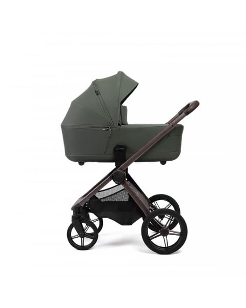 Коляска детская Peppy Monaco thermo 2 в 1 Green (зеленый), рама серо-коричневая