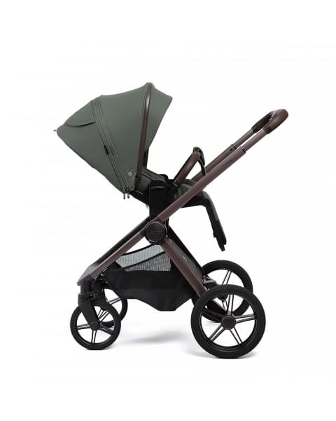 Коляска детская Peppy Monaco thermo 2 в 1 Green (зеленый), рама серо-коричневая