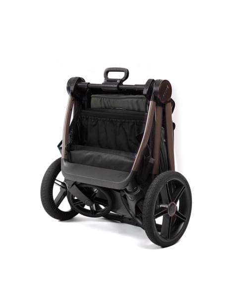 Коляска детская Peppy Monaco thermo 2 в 1 Green (зеленый), рама серо-коричневая